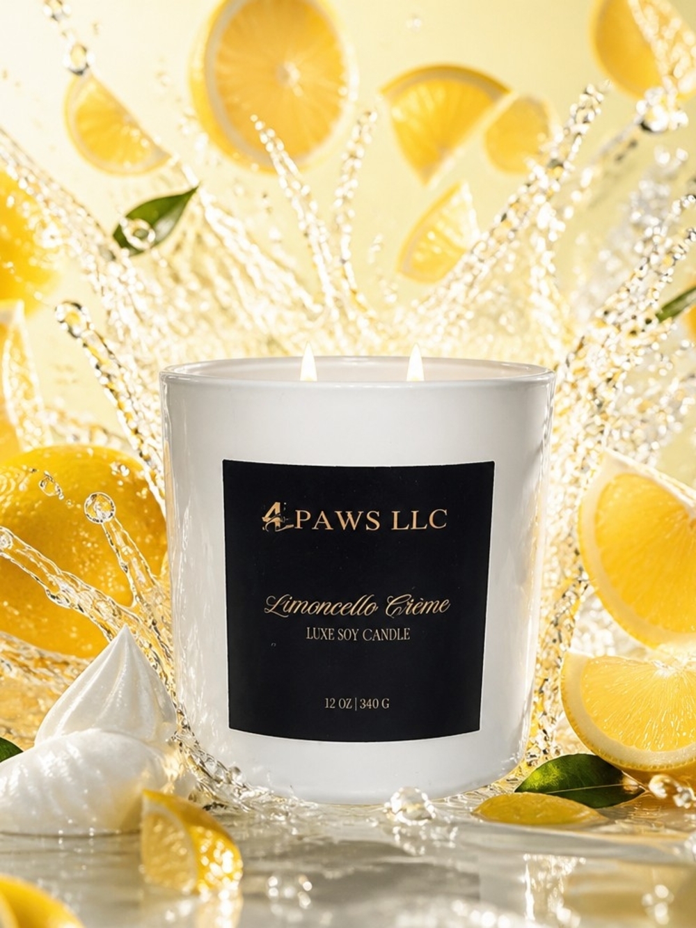 Limoncello Crème Luxe Soy Candle - White